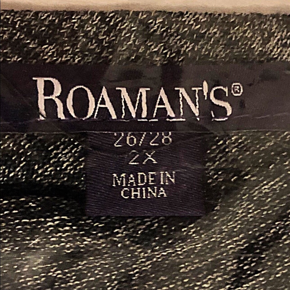 Dress-Maxi Black Heather Knit w/Ruching 2x - Picture 5 of 5